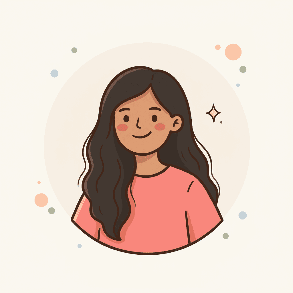 Illustrated portrait of Priya K.