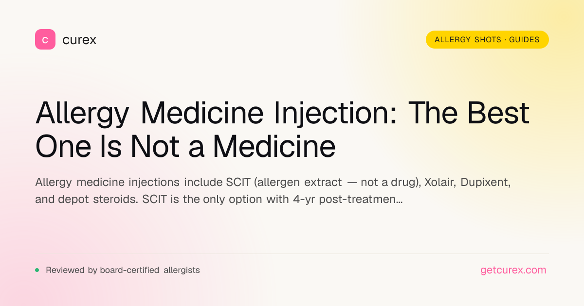 Allergy Medicine Injection: SCIT vs Biologics vs Steroids | Curex