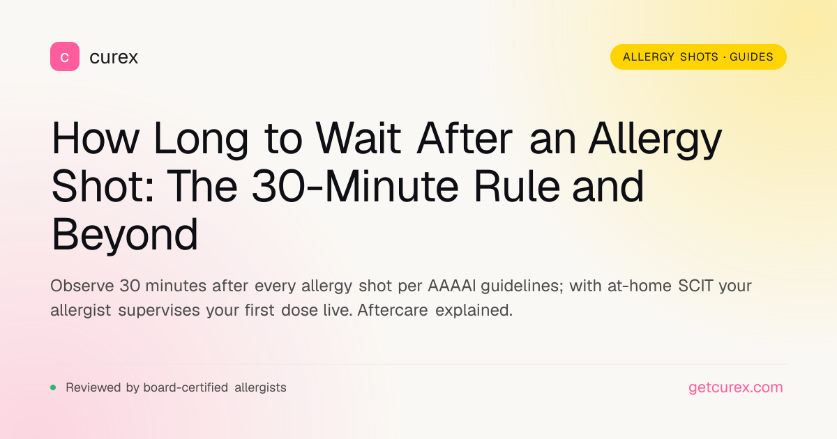How Long to Wait After an Allergy Shot | 30-Min Rule | Curex