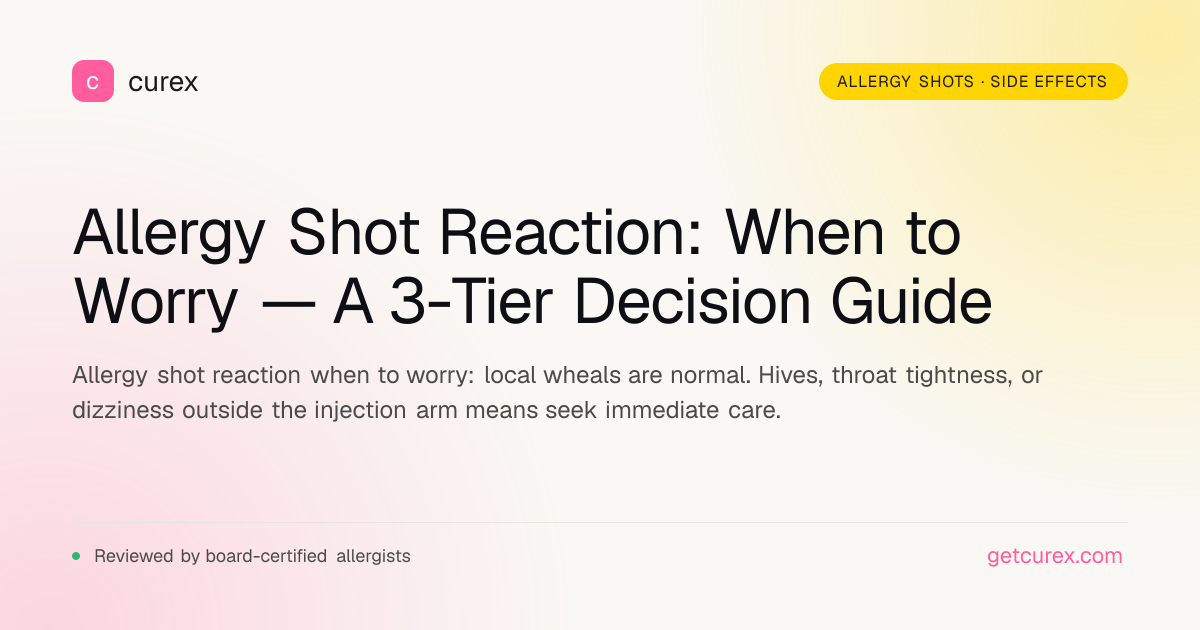 Allergy Shot Reaction When to Worry | SCIT Guide | Curex